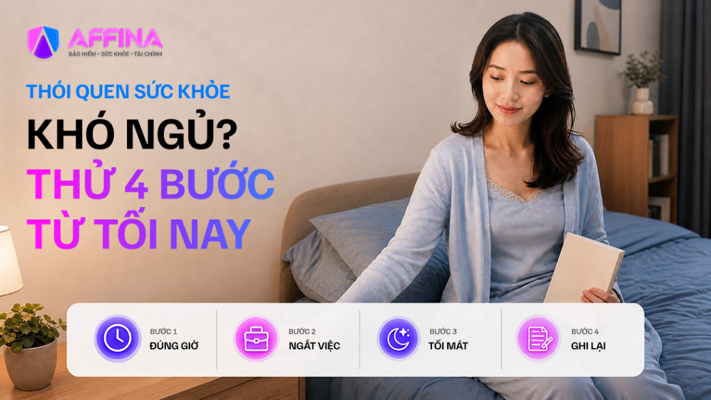 KHÓ NGỦ: 4 BƯỚC ĐIỀU CHỈNH THÓI QUEN TRƯỚC GIỜ NGỦ